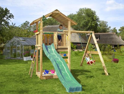 Jungle Sierra | Wooden climbing frame with swing